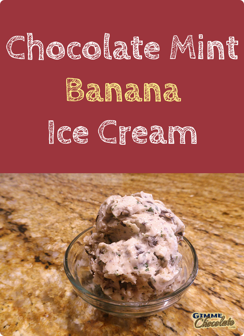 Chocolate mint banana ice cream